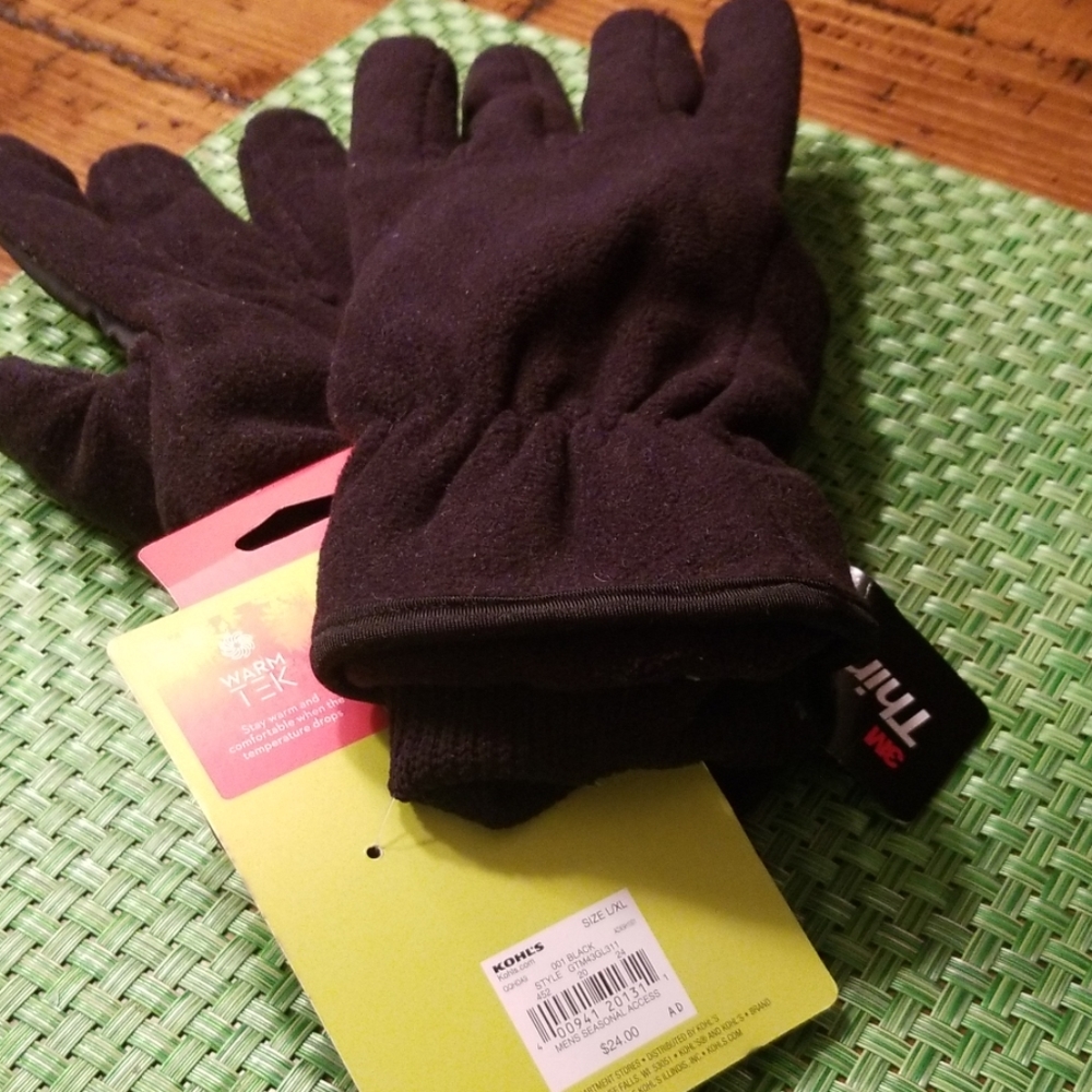 Men's Warm Tek Thinsulate Gloves. Brand new!